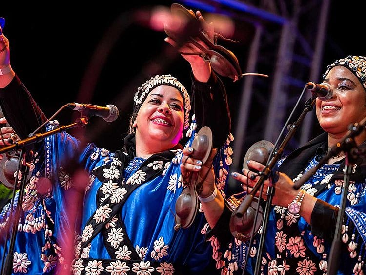  Gnawa bands performing during the 24th edition of the Gnaoua World Music Festival 