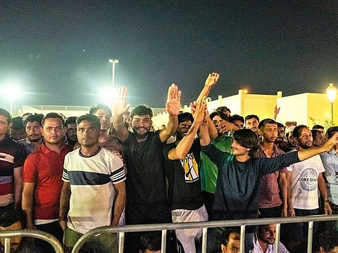The Eid Al Adha Labour Festival in Sharjah was attended by a large number of workers.