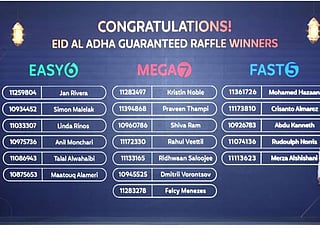 18 families win in Emirates Draw Eid Al Adha raffles