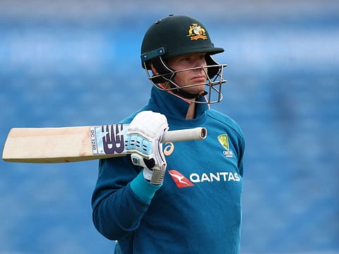 Australia's Steven Smith during practice ahead of the third Test at Headingley Cricket Ground, Leeds on Wednesday.