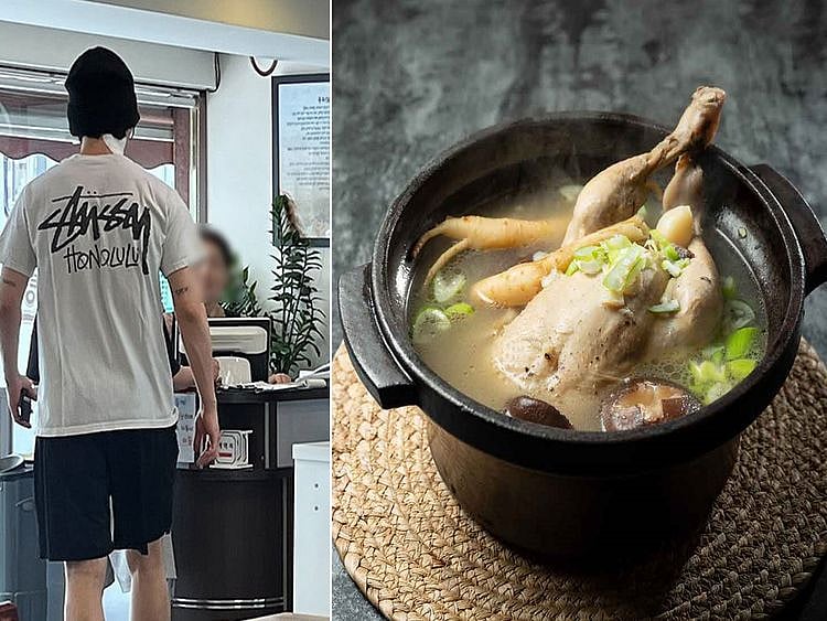 Fan spots Jimin at Samgyetang restaurant in South Korea