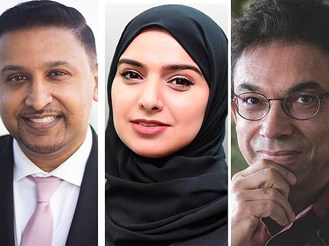 Geoffrey Alphonso, Dr. Amna Al Dahak Al Shamsi and Eric Guliyardi.