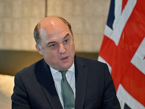 British Secretary of State for Defence Ben Wallace speaks during an interview with Reuters on the sidelines of the 20th IISS Shangri-La Dialogue in Singapore June 2, 2023.