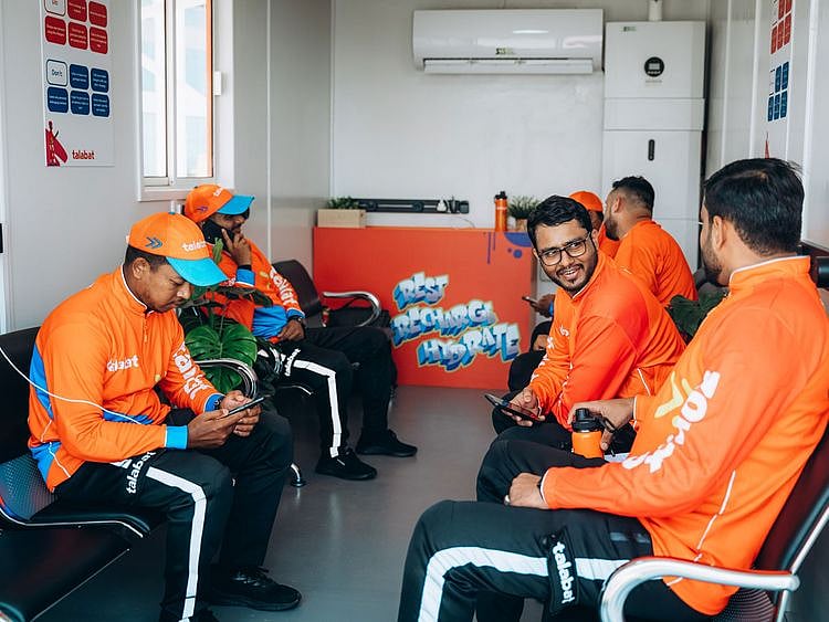 Mohre UAE delivery riders' rest station