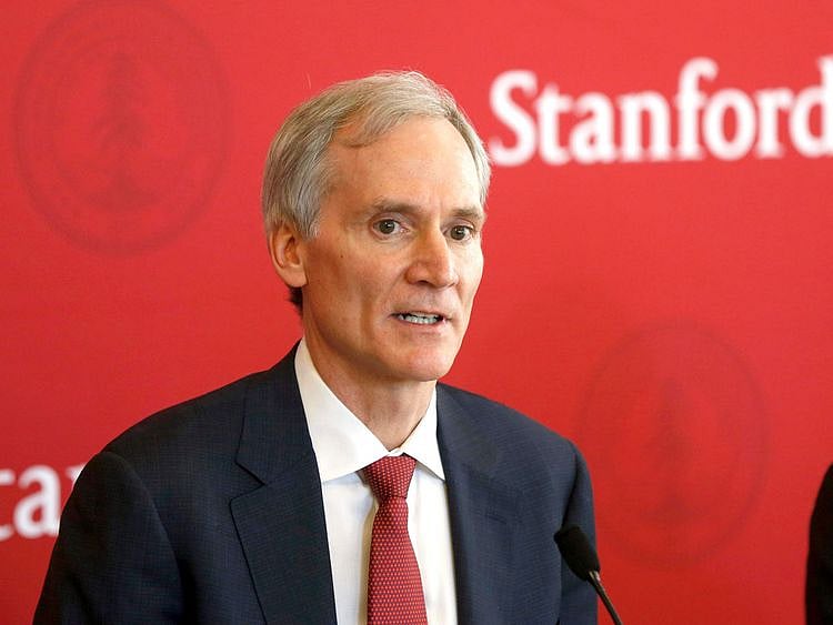Marc Tessier-Lavigne speaks to the media at Stanford University in Stanford, Calif., on Feb. 4, 2016
