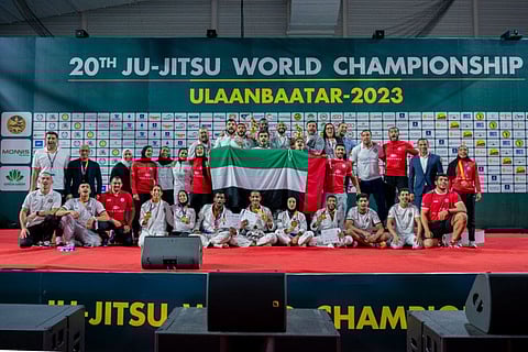 The UAE national jiu-jitsu team won the Jiu-Jitsu World Championship held in the Mongolian capital, Ulaanbaatar, on Thursday.