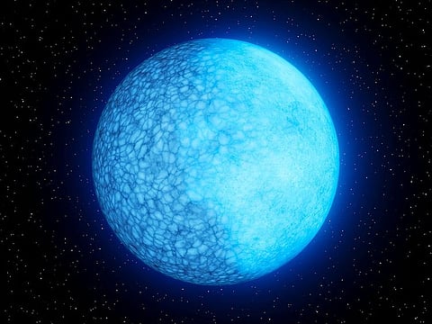 An artist's concept shows the two-faced white dwarf star nicknamed Janus.