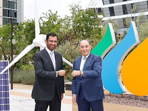 Dr. Sultan Al Jaber, UAE Minister of Industry and Advanced Technology, Chairman of Masdar and COP28 President-Designate and Iberdrola’s executive chairman Ignacio Galan.