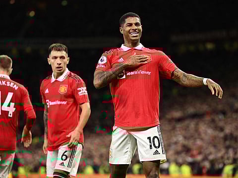 Manchester United's English striker Marcus Rashford scored 30 goals across all competitions as the club finished third in the Premier League and won the League Cup.