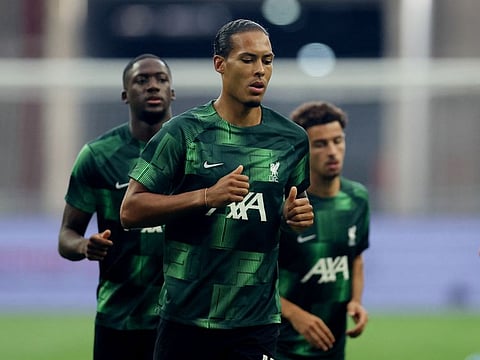 Liverpool's Virgil van Dijk during the pre-season friendly against Leicester City at National Stadium, Kallang, Singapore on Sunday.