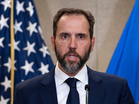 Special counsel Jack Smith speaks to the media about an indictment of former President Donald Trump, on Aug. 1, 2023, at an office of the Department of Justice in Washington.  