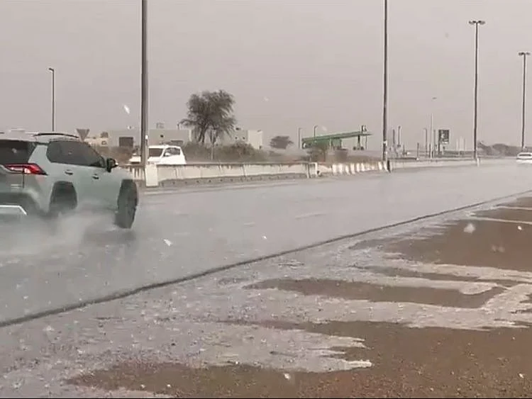 Hail in Sharjah's Al Madam