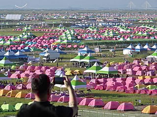 In pictures: South Korea's heatwave-hit scout jamboree bracing for Typhoon Khanun
