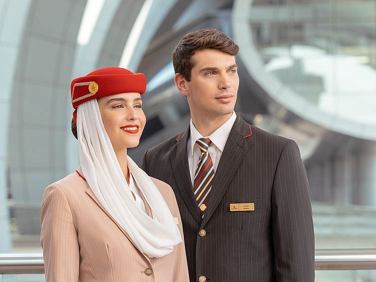 Stock - Emirates cabin crew 