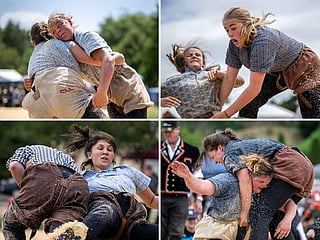 Schwingen: Women battle in Swiss traditional wrestling