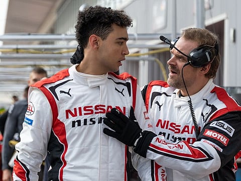 Archie Madekwe and David Harbour star in Columbia Pictures GRAN TURISMO.  Photo by: Gordon Timpen