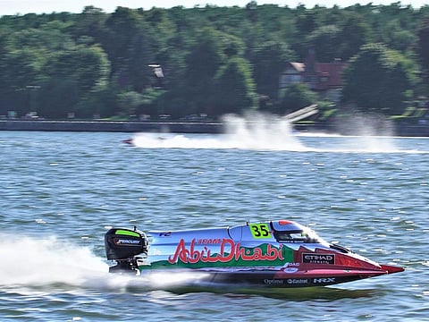 Rashed Al Qamzi made up for a disappointing fourth place finish in qualifying with a brilliant surge into the lead from the start.