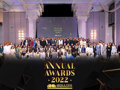 Aeon & Trisl Team receiving the Emaar Broker Awards for Quarter 1, 2023