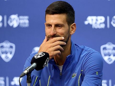 Novak Djokovic of Serbia