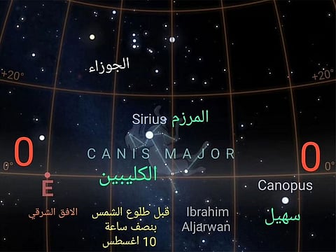 Suhail star also known as Canopus.