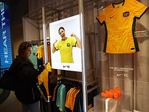 Now, for the wrinkle that nobody could have predicted: many of the tournament favorites, including every country that's ever won the Women's World Cup before, has already been eliminated.[A poster of Australia's Sam Kerr at a Nike FC shop in Sydney, Australia]