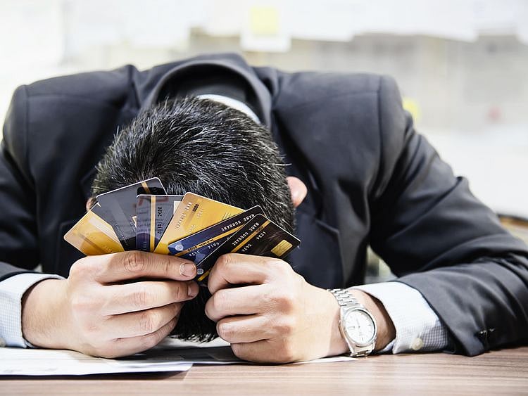 Credit card debt stress troubles