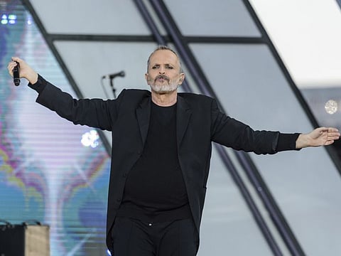 Spanish pop star Miguel Bosé