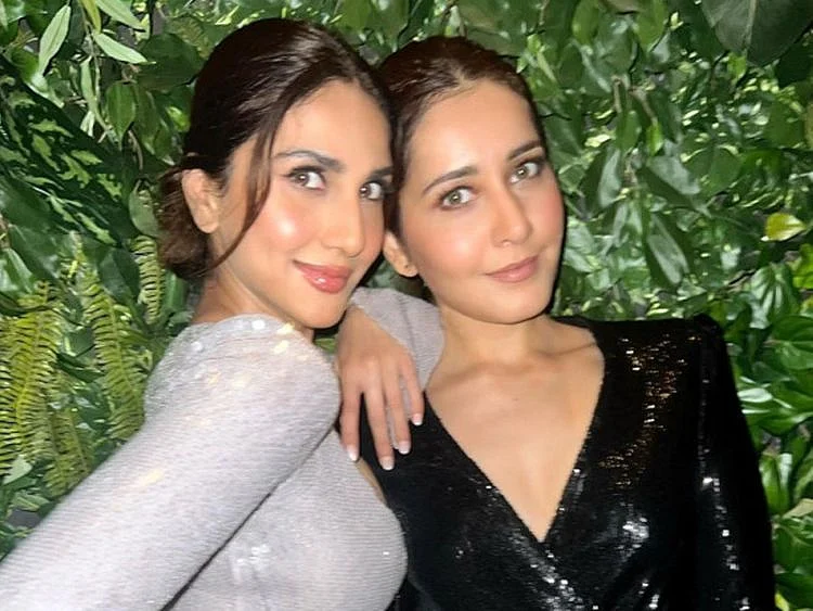 Bollywood actress Vaani Kapoor with actress Raashii Khanna in Dubai.