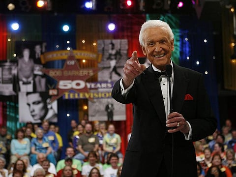 File image: Legendary game show host Bob Barker reacts during filming of a special prime-time episode of "The Price Is Right," in Los Angeles April 17, 2007