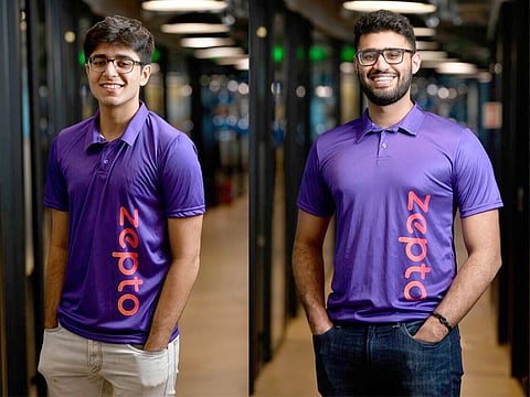 Zepto co-founders Aadit Palicha (left) and Kaivalya Vohra. 