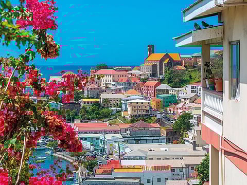 View of the Carenage of St George’s, Grenada