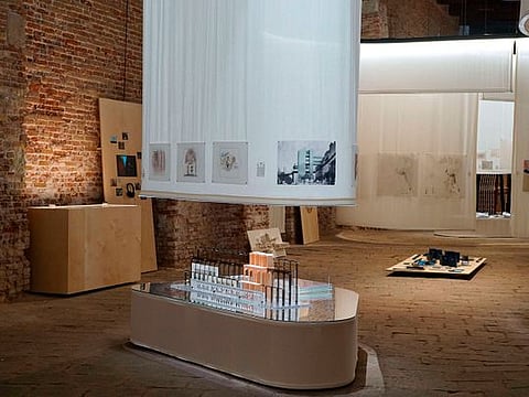Installation view of the Kuwait Pavilion, Rethinking Rethinking Kuwait.
