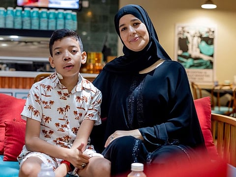 Youssef Masbahi, left, had turned partially blind because of Juvenile Nasopharyngeal Angiofibroma (JNA) Stage 5, a rare tumour in the nasal cavity. 