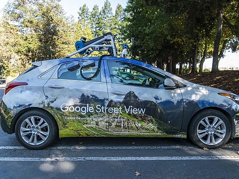 For illustrative purposes only. Imagine walking a body down the road like that and seeing the Google car drive by you with all the cameras on it.