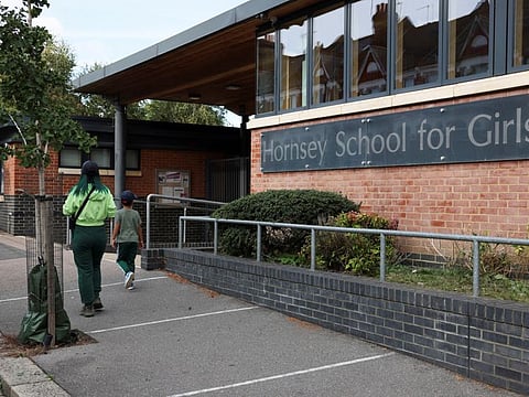 A view outside Hornsey School for Girls, in London, Britain, September 1, 2023.  