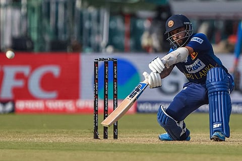 Sri Lanka's Kusal Mendis in action during the Asia Cup 2023 ODI match against Afghanistan at the Gaddafi Stadium in Lahore on Tuesday.