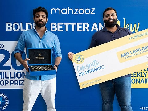 Mahzooz Golden Summer Draw Winner Nimil and Guaranteed Raffle Draw Winner Muhammad