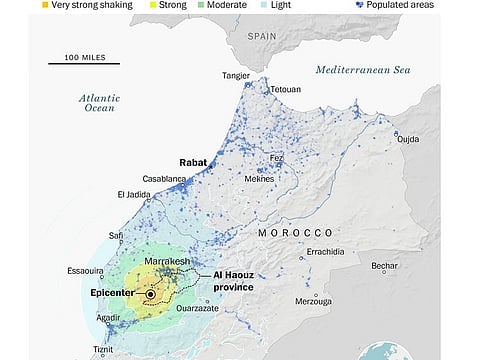  Quake-hit areas