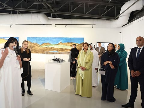 Sheikha Bodour Al Qasimi opens two new exhibitions, titled “Thinking Art: Artists as Writers from the UAE” and the “33 Songs, 99 Words” in Sharjah