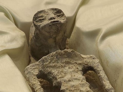 Photos: UFO expert presents 'non-human' bodies at Mexican Congress
