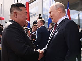 Photos: Kim Jong Un and Vladimir Putin meet at Russian Space Center