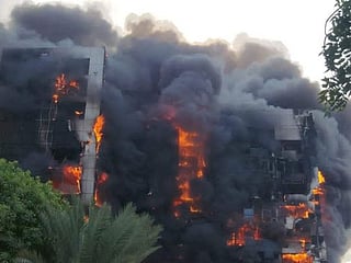Central Khartoum in flames as war rages across Sudan