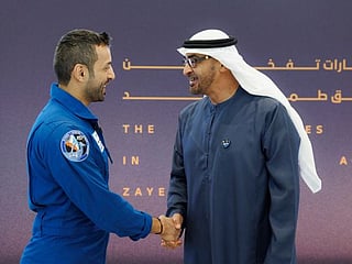 
Photos: UAE President, Vice President welcome astronaut Sultan Al Neyadi
