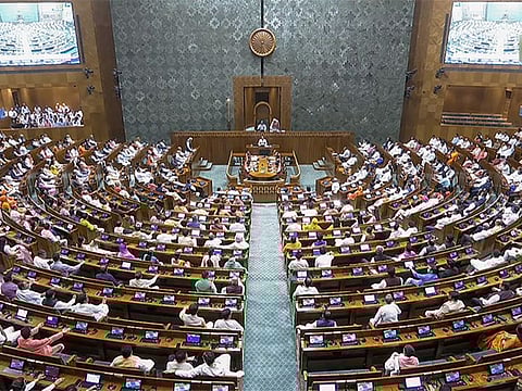 File photo of the Indian Parliament in session