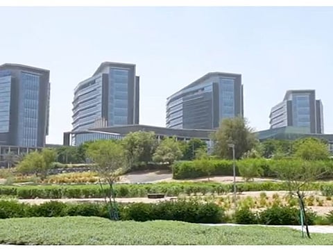 A view of Sheikh Shakhbout Medical City (SSMC), off Ghweifat International Highway, Al Mafraq district, Abu DhabiAbu Dhabi, UAE.