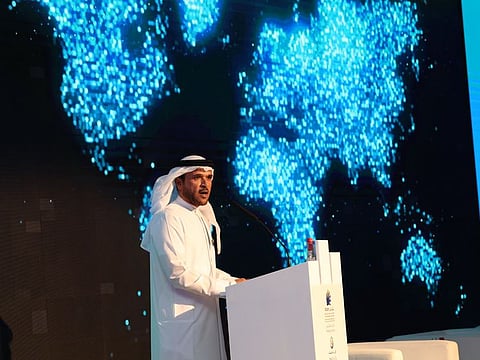Major-General Obaid Muhair bin Suroor, Deputy Director-General of the General Directorate of Residency and Foreigners Affairs in Dubai (GDRFAD) announcing the new cycle of the Taqdeer Award at a press conference in Dubai.