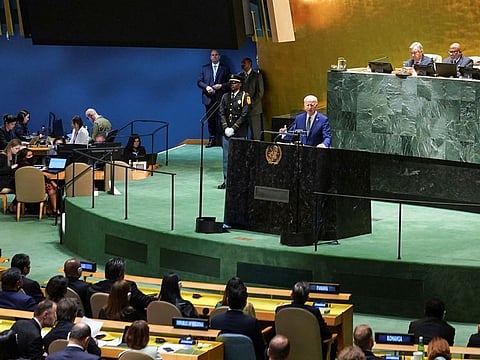 US President Joe Biden addresses the 78th United Nations General Assembly at UN headquarters in New York City on September 19, 2023. He started by addressing what he saw as an “inflection point in world history” (the battle between democracy and autocracy), and went on to say that the US was amenable to expanding the membership of the Security Council. 