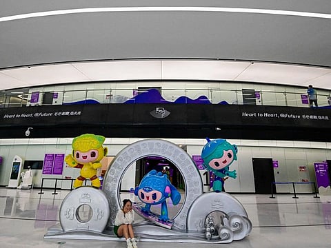 A view of the inside Hangzhou Esports centre during the Hangzhou 2022 Asian Games . (Photo by Ishara S. KODIKARA / AFP)