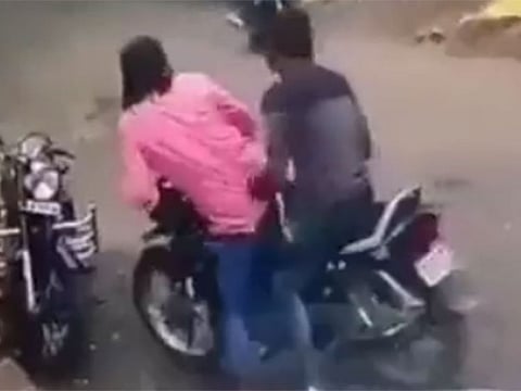 In the viral video, the victim man is seen holding the snake in his hands when he is suddenly bitten by it. 