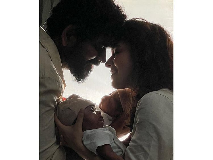 Tamil film director Vignesh Shivan and his actress wife Nayanthara.